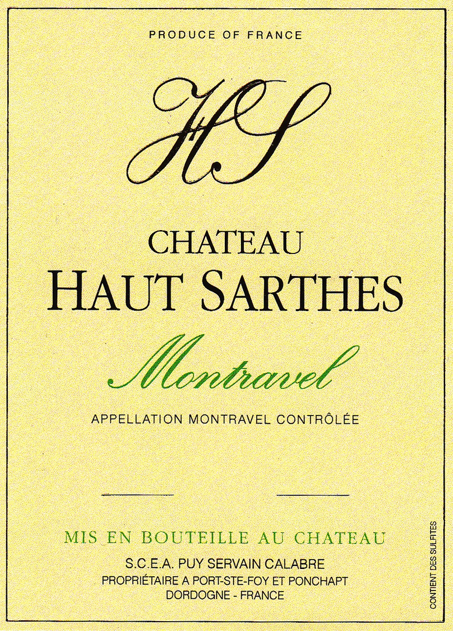 Château Haut-Sarthes Montravel Blanc