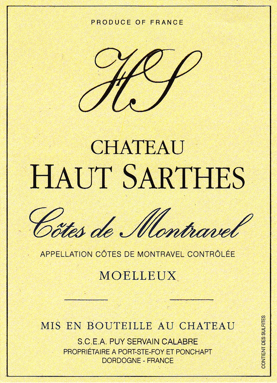 Château Haut-Sarthes Côtes de Montravel