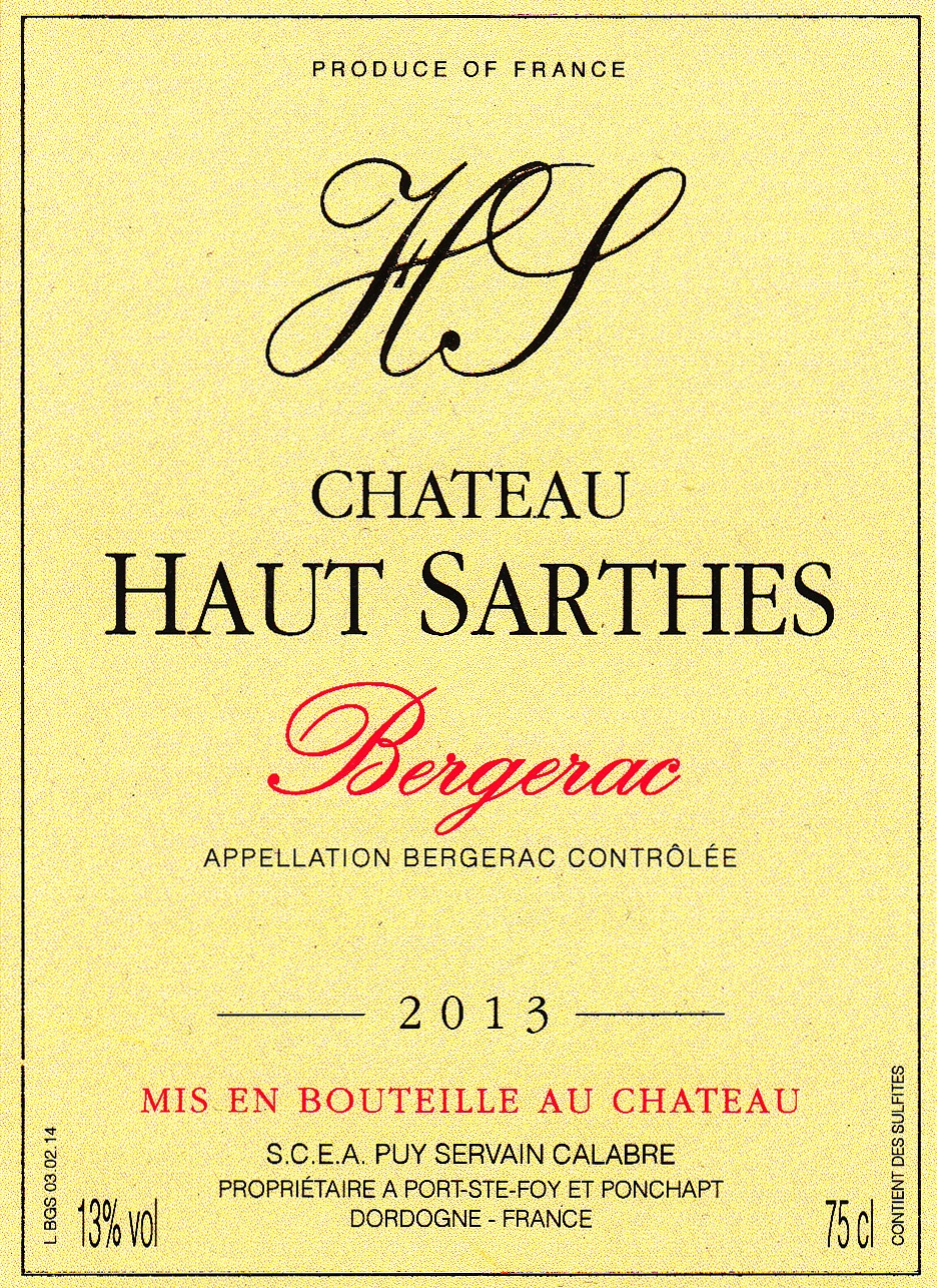 Château Haut-Sarthes Bergerac Rosé
