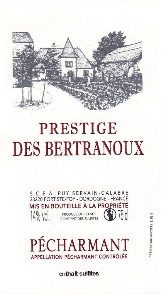 Etiquette Prestige des Bertranoux